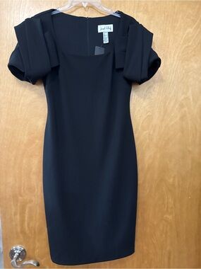 New with tags! Joseph Ribkoff Black Puff-Sleeve Sheath Dress size 6